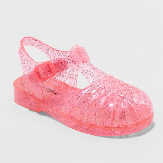 pink jelly sandals